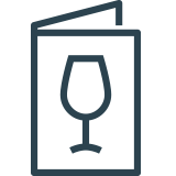 wine bottle and glass icon